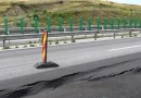 Crater uriaș pe Autostrada A10 Sebeș–Turda. Trafic restricționat pe tronsonul afectat